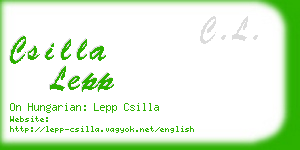 csilla lepp business card